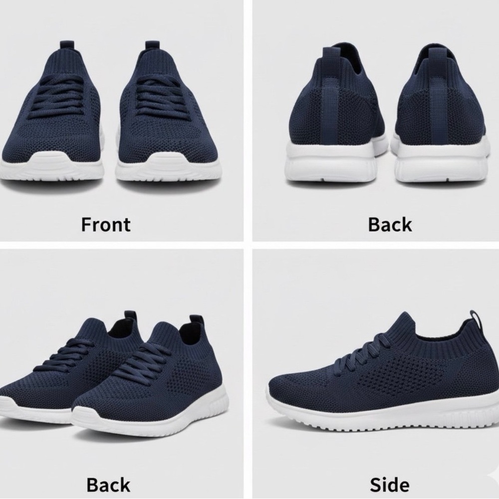 Woman’s  Navy Knit Sneakers